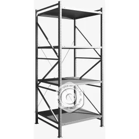 стеллаж ms u 2500х1000х1000 (4 полки, нагрузка на полку 200 кг)