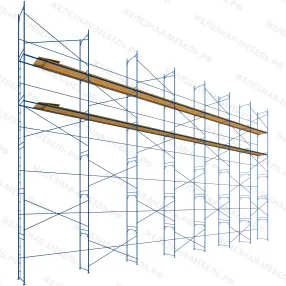 леса рамные строительные лрс-40 12х21 м (2 яруса с настилом)