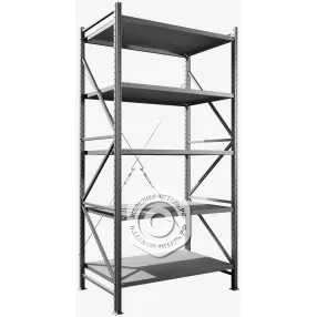 стеллаж ms u 2500х1200х800 (5 полок, нагрузка на полку 180 кг)