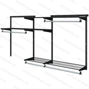 гардеробная система титан-gs-350 комплект №1 (цвет чёрный)